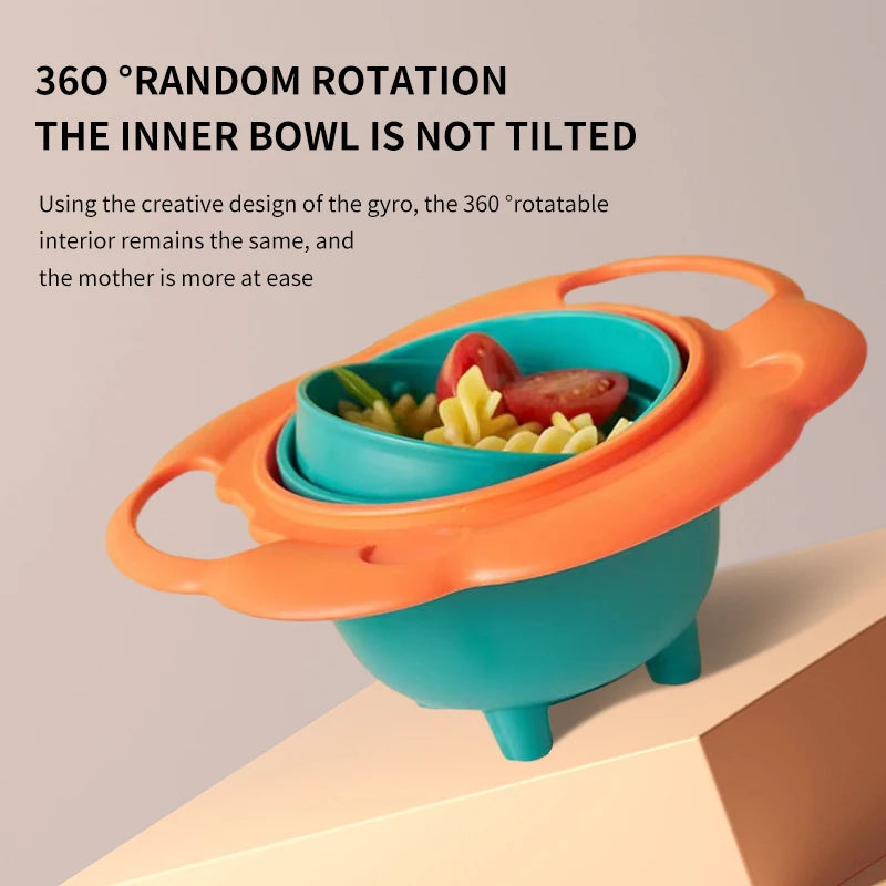 360 Degree Rotation Anti fall Gyro Bowl