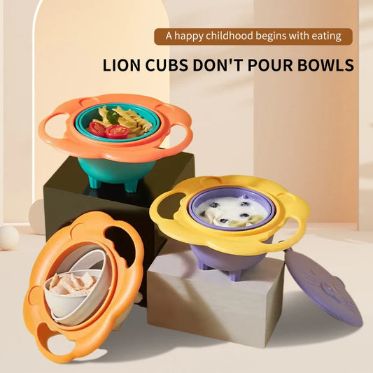 360 Degree Rotation Anti fall Gyro Bowl